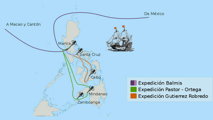 Маршрут експедиції Балміса на Філіппінах