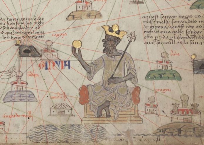 Король Манса Муса, зображений в Каталонському Атласі